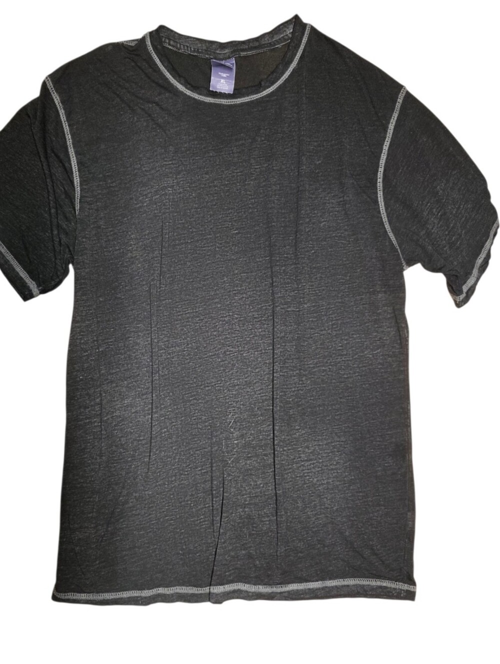 Mens Black Semi-Sheer Short Sleeve Summer Shirt